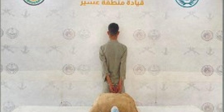 حرس الحدود بعسير يقبض على يمني لتهريبه 20 كيلوجراما من القات المخدر