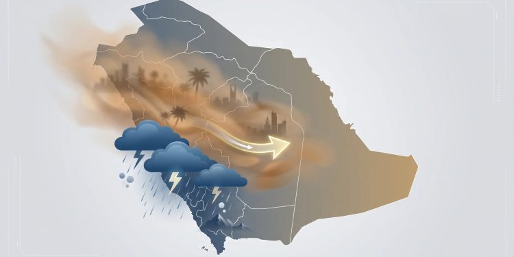 الأرصاد تحذر من رياح مثيرة للغبار وأمطار رعدية على عدة مناطق