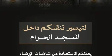 شاشات إرشادية إلكترونية في المسجد الحرام تُيسّر حركة قاصديه وتُحسّن إدارة الحشود