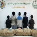 حرس الحدود بجازان يقبض على 5 مخالفين لتهريب 100 كيلوجرام من القات