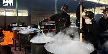 سلمان للإغاثة يوزع 24,500 وجبة غذائية ساخنة وسط وجنوب قطاع غزة