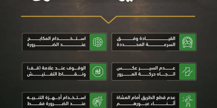 المرور: الالتزام بتنظيمات السير يعزز سلامة قائد المركبة ومستخدمي الطريق