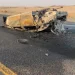 انقلاب مركبة واشتعالها على طريق القويعية–الدوادمي وإصابة قائدها