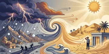 الأرصاد تحذر من حر شديد وأمطار رعدية مصحوبة بالبرد على عدة مناطق