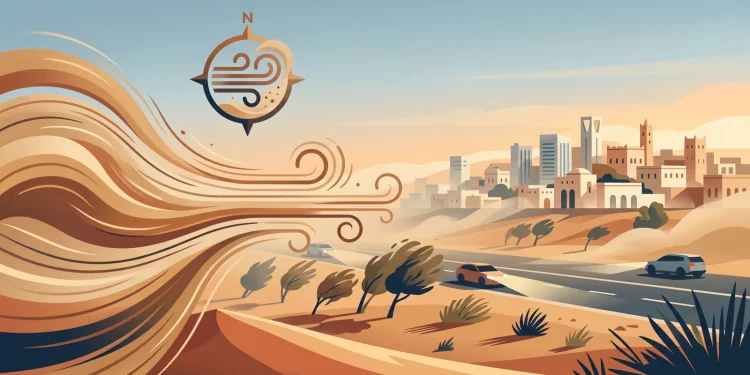 “الأرصاد” يُنبّه من رياح نشطة وأتربة مثارة على منطقة الحدود الشمالية