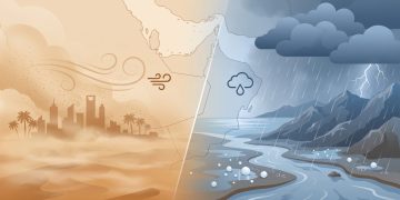 أمطار رعدية غزيرة وسيول تضرب 10 مناطق سعودية اليوم