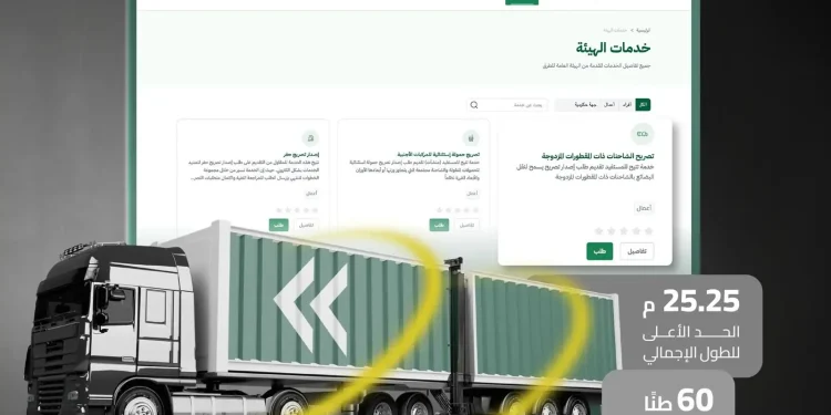 هيئة الطرق تطلق تصاريح إلكترونية للشاحنات ذات المقطورات المزدوجة