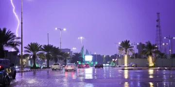 أمطار متوسطة ورياح شديدة تضرب عدداً من محافظات جازان
