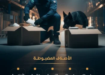 1075 حالة ضبط للممنوعات في منافذ المملكة الجمركية