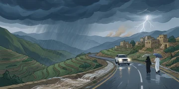 “الأرصاد” يحذر 8 مناطق من أمطار رعدية وسيول وبرد ورياح وغبار