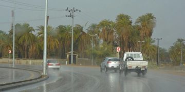 أمطار متوسطة ورياح شديدة تضرب منطقة نجران اليوم