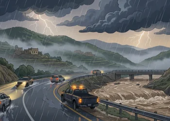 أمطار رعدية غزيرة وجريان سيول على عدة مناطق اليوم