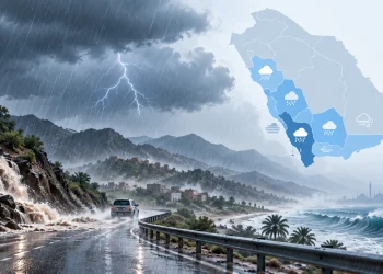 الأرصاد تحذر من أمطار غزيرة وسيول على 6 مناطق سعودية اليوم