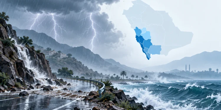 أمطار غزيرة وسيول متوقعة على جازان وعسير والباحة ومكة