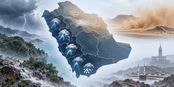 الأرصاد: أمطار رعدية وسيول وبرد على 5 مناطق ورياح مثيرة للغبار شمالاً