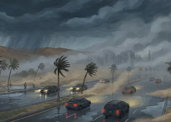 طقس الثلاثاء.. 5 مناطق تحت أمطار رعدية وسيول وبرد وأتربة