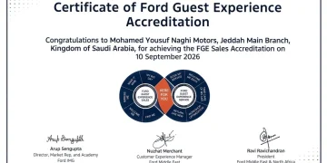 شركة محمد يوسف ناغي للسيارات تحصل على شهادة تجربة العملاء من فورد، لتضع معياراً جديداً للتميّز في خدمة العملاء في المملكة العربية السعودية