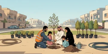 أمانة المنطقة الشرقية تُطلق مبادرة لتشجير ساحة الأقحوان في الدمام