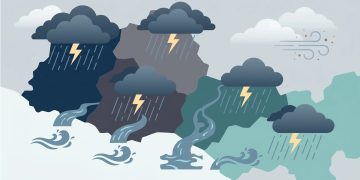 أمطار غزيرة وسيول وبرد على منطقة الحدود الشمالية حتى السبت