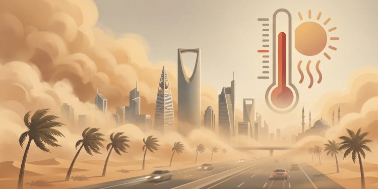 “الأرصاد” يُنبّه من أتربة مثارة ورياح نشطة على الرياض وتبوك
