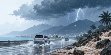 أمطار غزيرة وبرد وسيول على جازان و15 محافظة حتى 9 مساءً