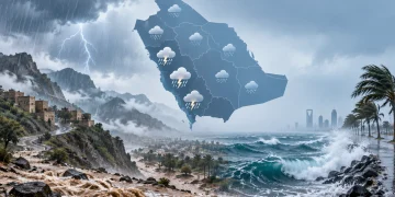أمطار رعدية غزيرة وسيول تضرب مناطق عدة في المملكة اليوم