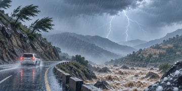 تنبيه من أمطار غزيرة وسيول وبرد على عسير حتى 8 مساءً