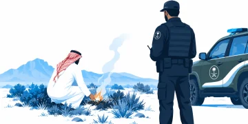 القوات الخاصة للأمن البيئي تضبط مواطناً أشعل النار في غطاء نباتي بحائل