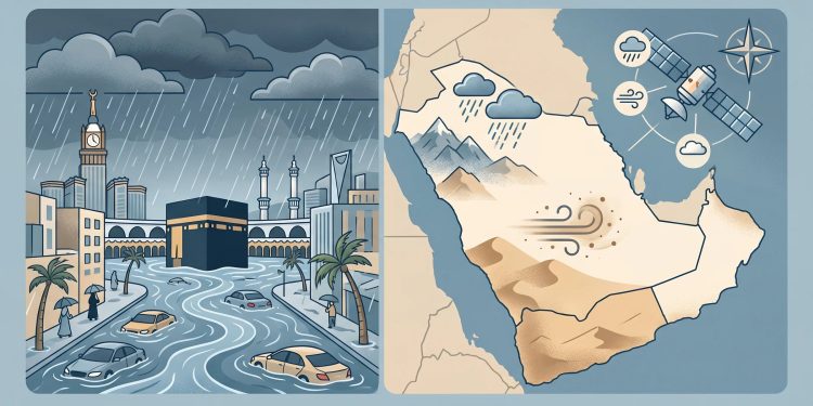 أمطار متوسطة إلى غزيرة على مكة المكرمة والطائف حتى الأربعاء