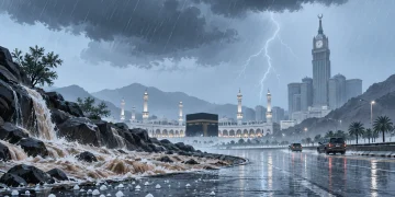 أرصاد مكة تحذر من أمطار وسيول ورياح شديدة حتى التاسعة مساءً