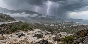 أمطار رعدية غزيرة وسيول تضرب 10 مناطق سعودية اليوم