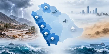 أمطار رعدية غزيرة وسيول تضرب 15 مناطق سعودية اليوم