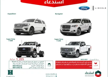 «التجارة» تستدعي 1355 مركبة «فورد» و«لينكون» بسبب خلل في مساحات الزجاج